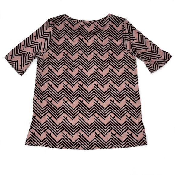 Notations Pink + Black Embellished Top | L - Picture 2 of 5